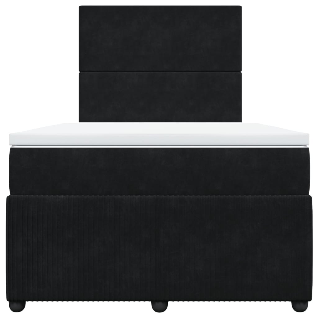 Boxspring met matras fluweel zwart 120x190 cm Bedden & bedframes | Creëer jouw Trendy Thuis | Gratis bezorgd & Retour | Trendy.nl