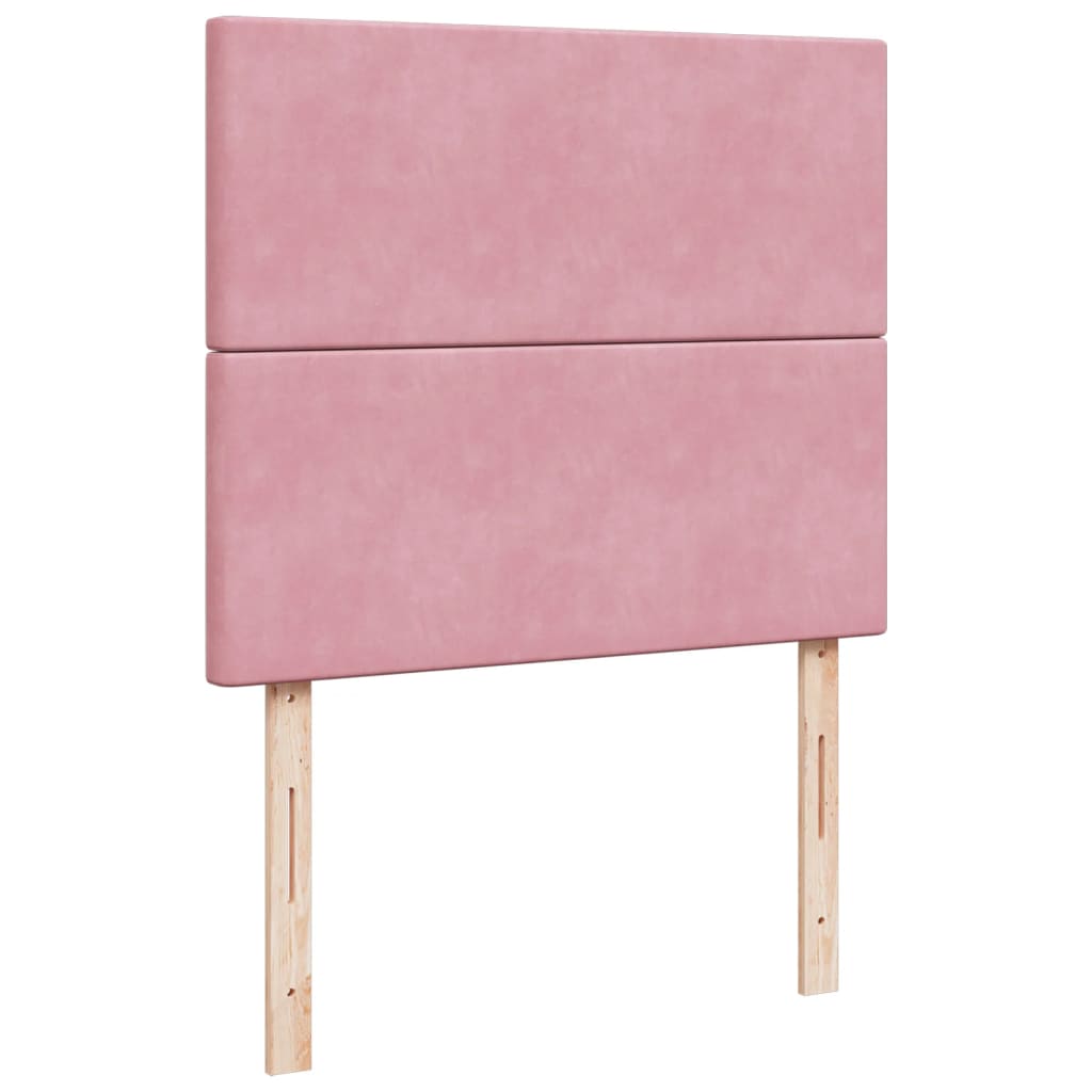 Boxspring met matras fluweel roze 120x190 cm Bedden & bedframes | Creëer jouw Trendy Thuis | Gratis bezorgd & Retour | Trendy.nl