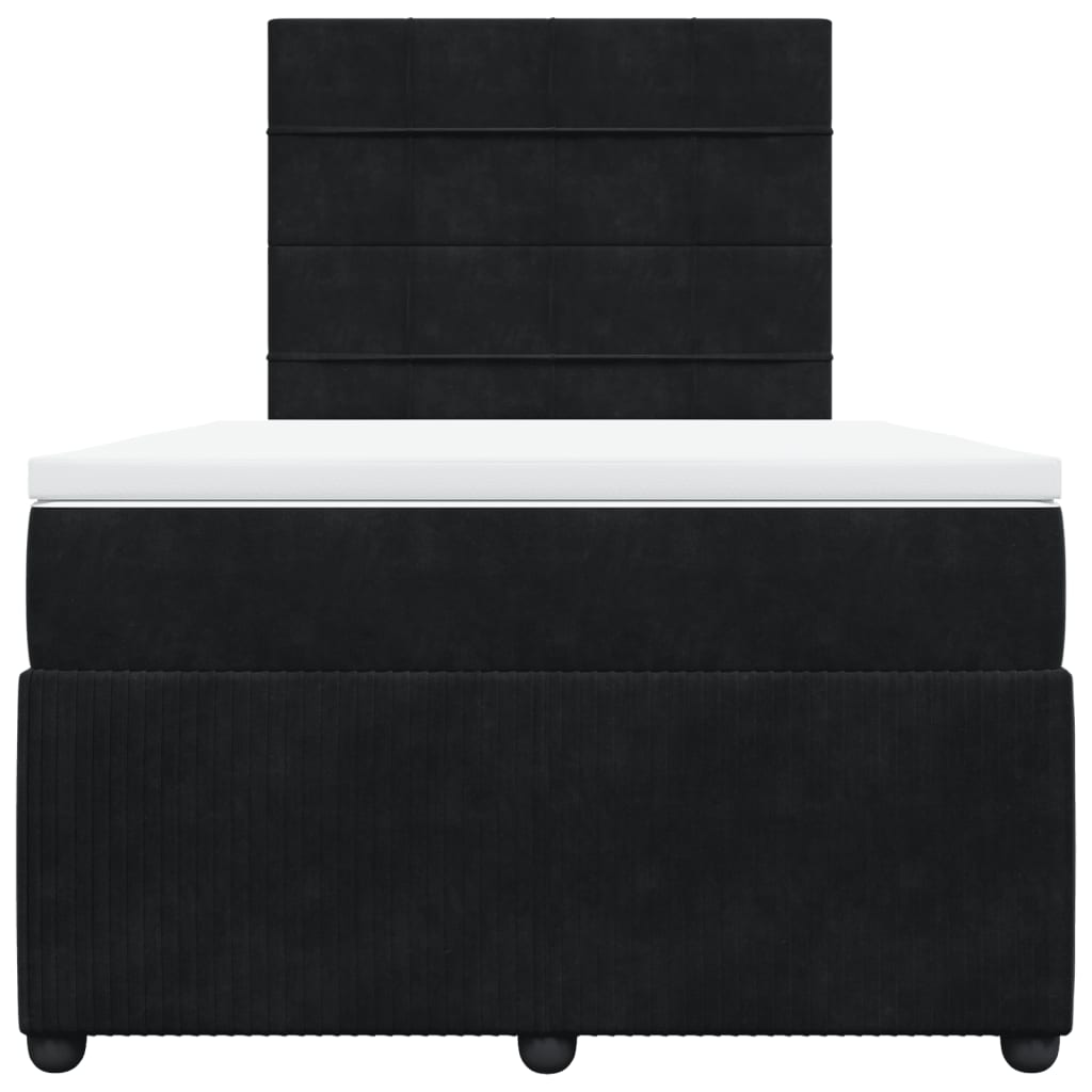 Boxspring met matras fluweel zwart 120x190 cm Bedden & bedframes | Creëer jouw Trendy Thuis | Gratis bezorgd & Retour | Trendy.nl