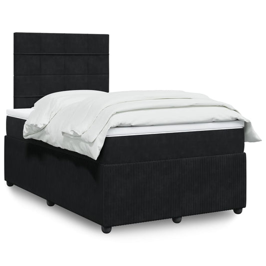 Boxspring met matras fluweel zwart 120x190 cm Bedden & bedframes | Creëer jouw Trendy Thuis | Gratis bezorgd & Retour | Trendy.nl