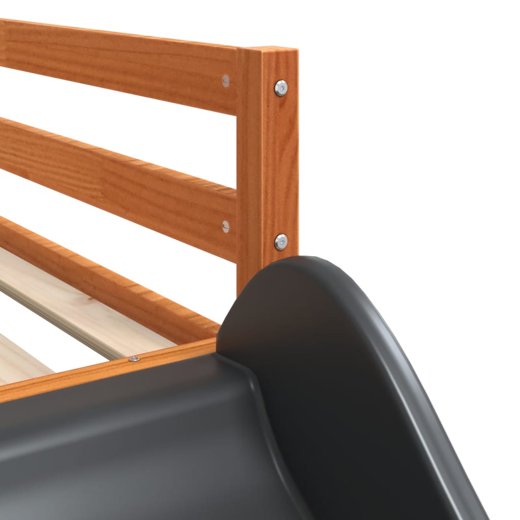 Stapelbed met glijbaan en ladder grenenhout wasbruin 90x200 cm Bedden & bedframes | Creëer jouw Trendy Thuis | Gratis bezorgd & Retour | Trendy.nl