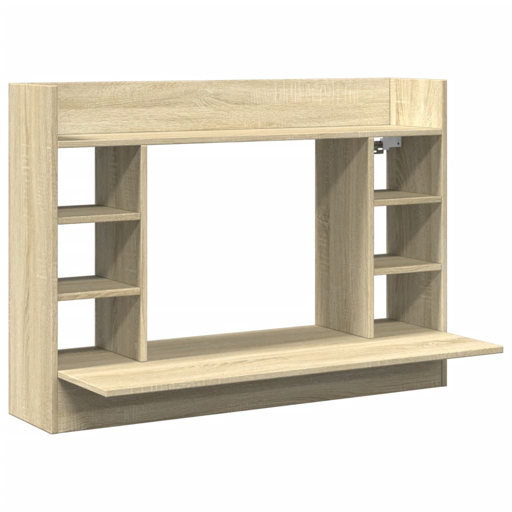 Wandbureau 105x48x75 cm bewerkt hout sonoma eikenkleurig Bureaus | Creëer jouw Trendy Thuis | Gratis bezorgd & Retour | Trendy.nl