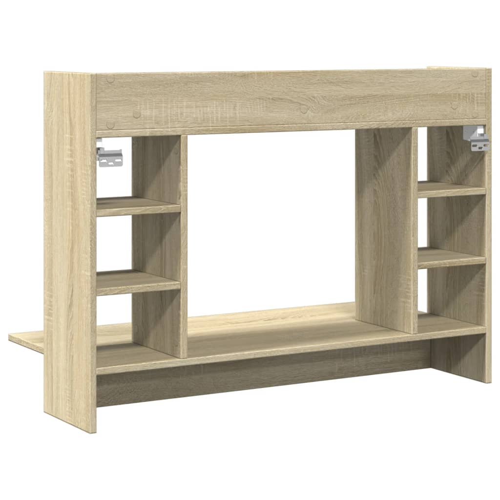 Wandbureau 105x48x75 cm bewerkt hout sonoma eikenkleurig Bureaus | Creëer jouw Trendy Thuis | Gratis bezorgd & Retour | Trendy.nl