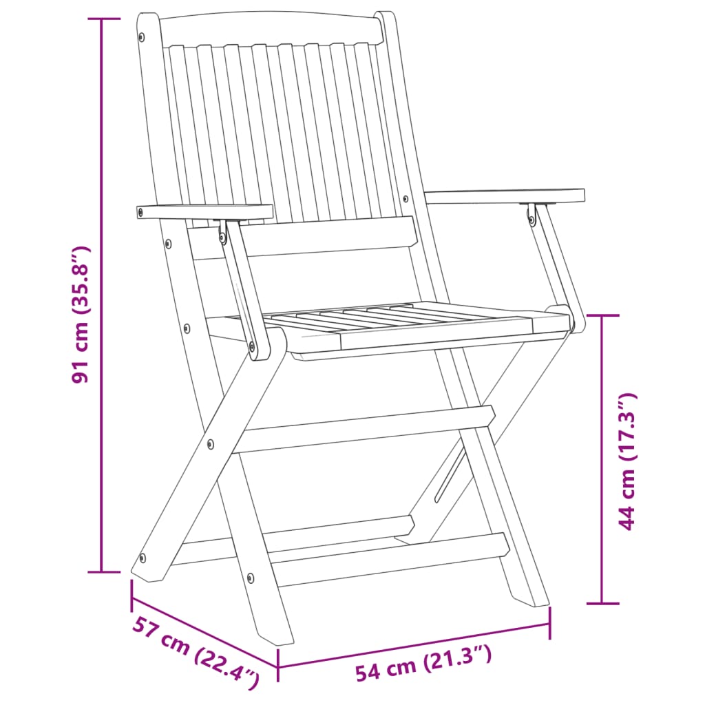 5-delige Tuinset inklapbaar massief acaciahout Tuinsets | Creëer jouw Trendy Thuis | Gratis bezorgd & Retour | Trendy.nl