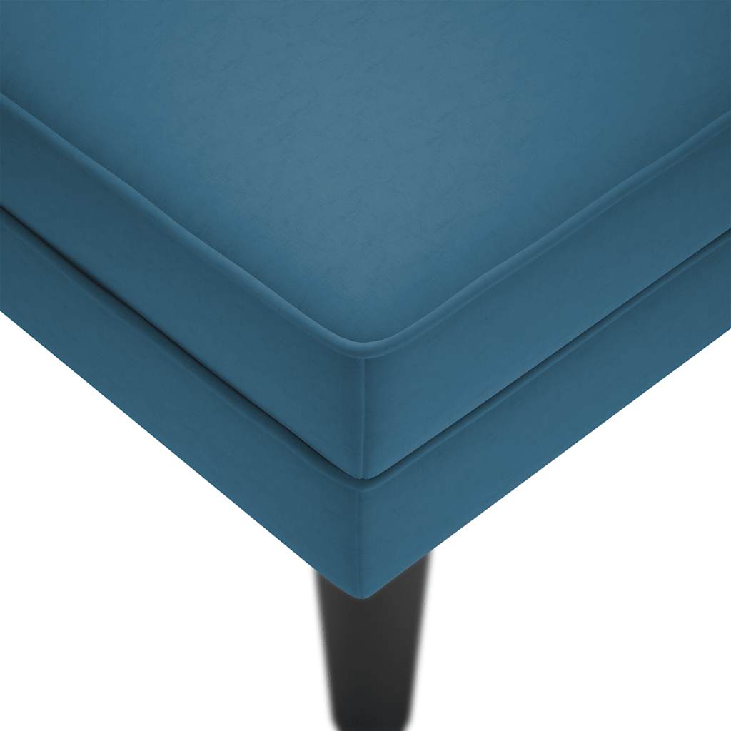 Chaise longue met kussen en rechterarmleuning fluweel blauw