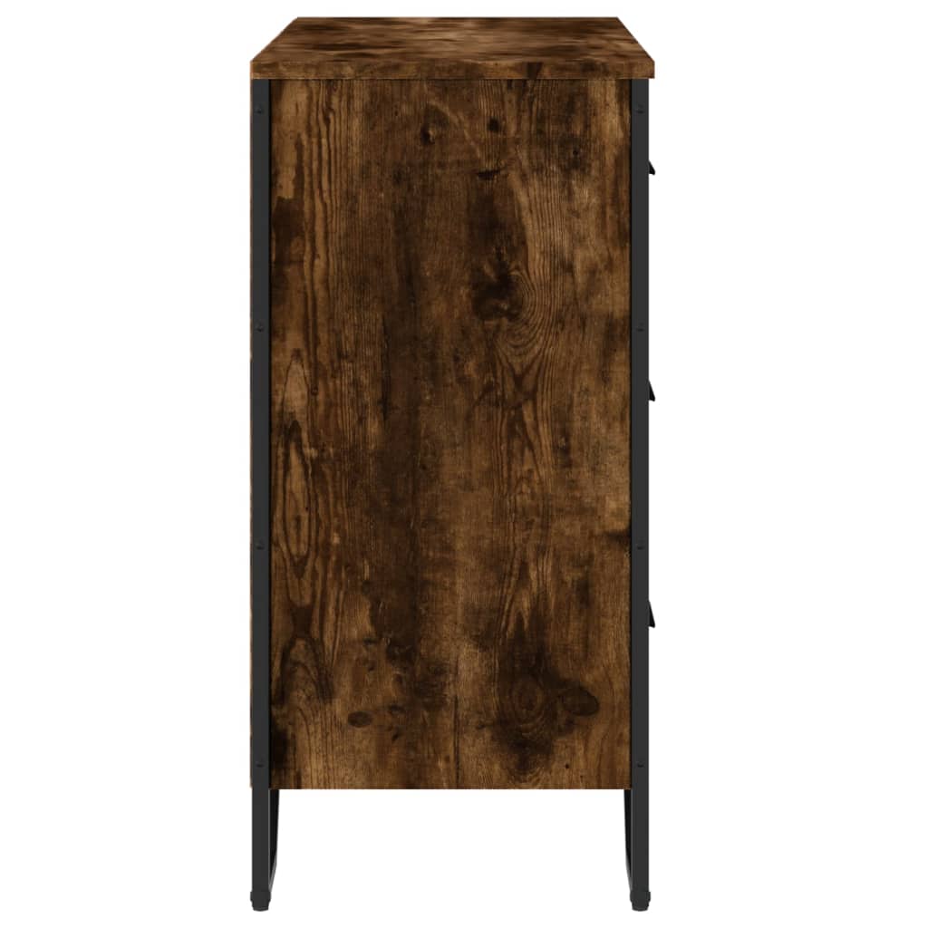 Ladekast 91x35,5x74,5 cm bewerkt hout gerookt eikenkleurig Commodes & ladekasten | Creëer jouw Trendy Thuis | Gratis bezorgd & Retour | Trendy.nl