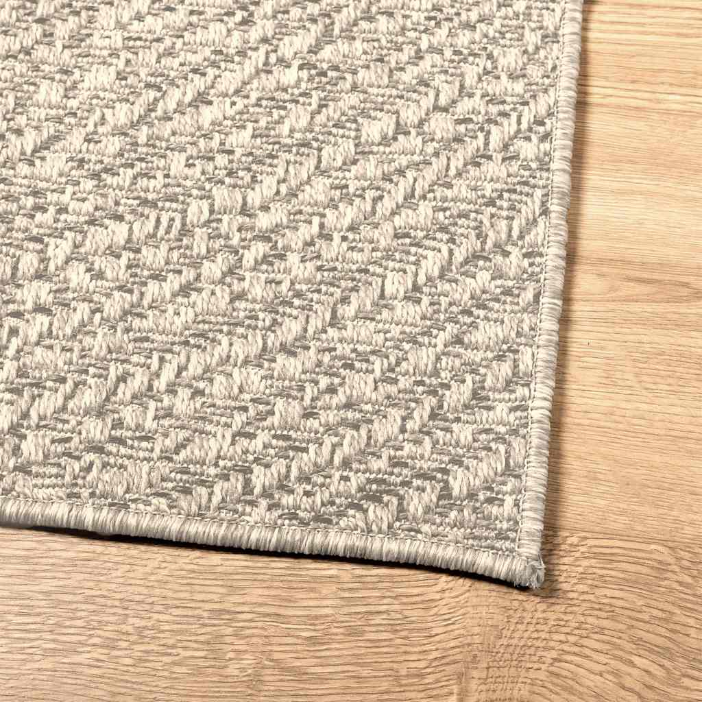 Vloerkleed ZIZUR room binnen en buiten 240x240 cm jute look