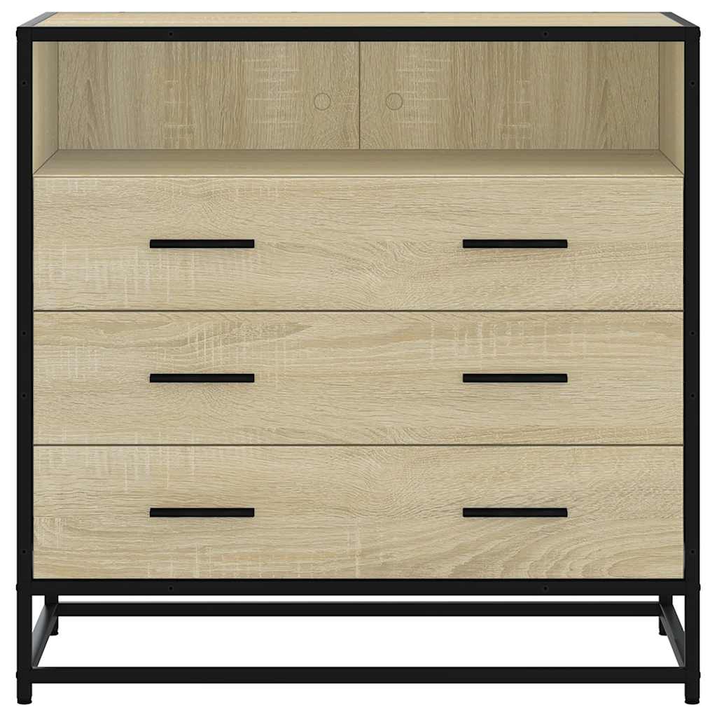 Ladekast 70x41x70 cm bewerkt hout sonoma eikenkleurig