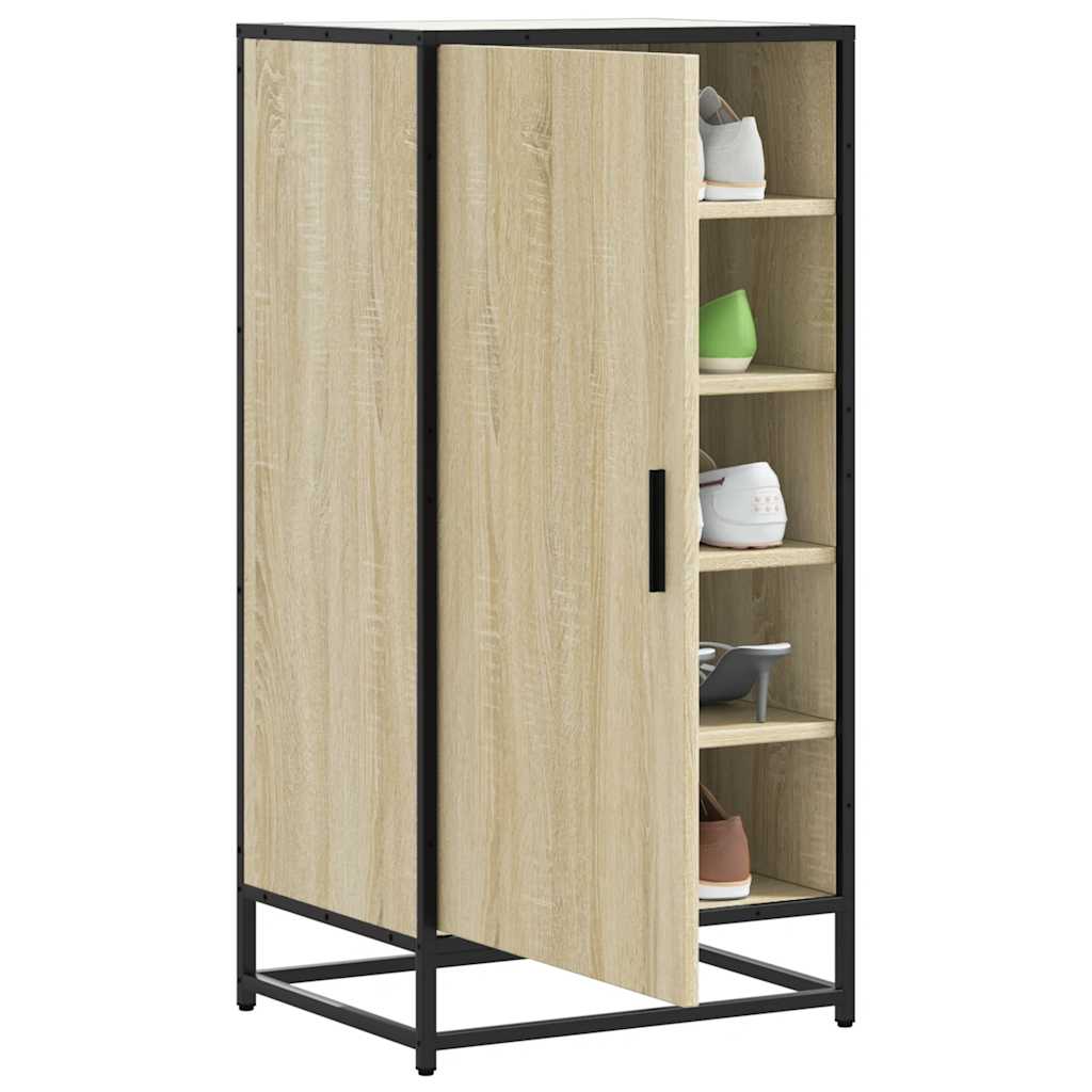 Schoenenrek 48x38x97,5 cm bewerkt hout sonoma eikenkleurig