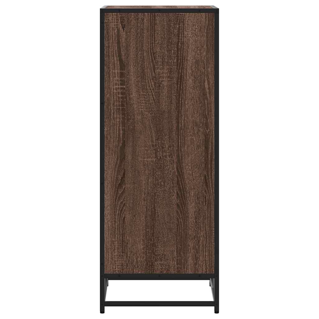 Schoenenrek 48x38x97,5 cm bewerkt hout bruin eikenkleurig