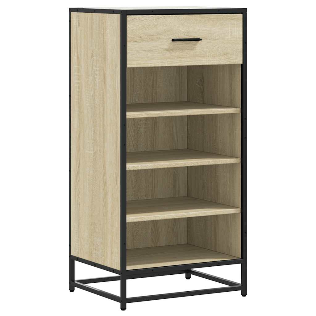 Schoenenrek 48x38x97,5 cm bewerkt hout sonoma eikenkleurig