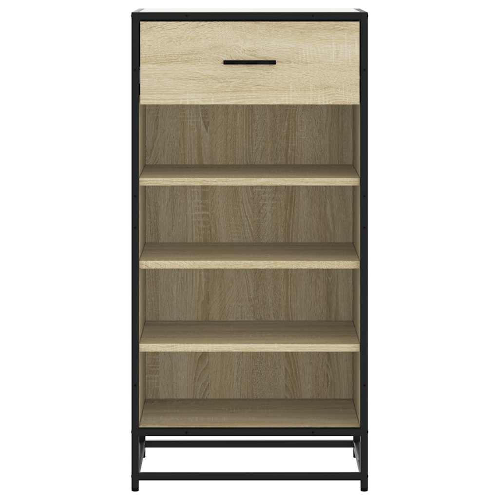 Schoenenrek 48x38x97,5 cm bewerkt hout sonoma eikenkleurig