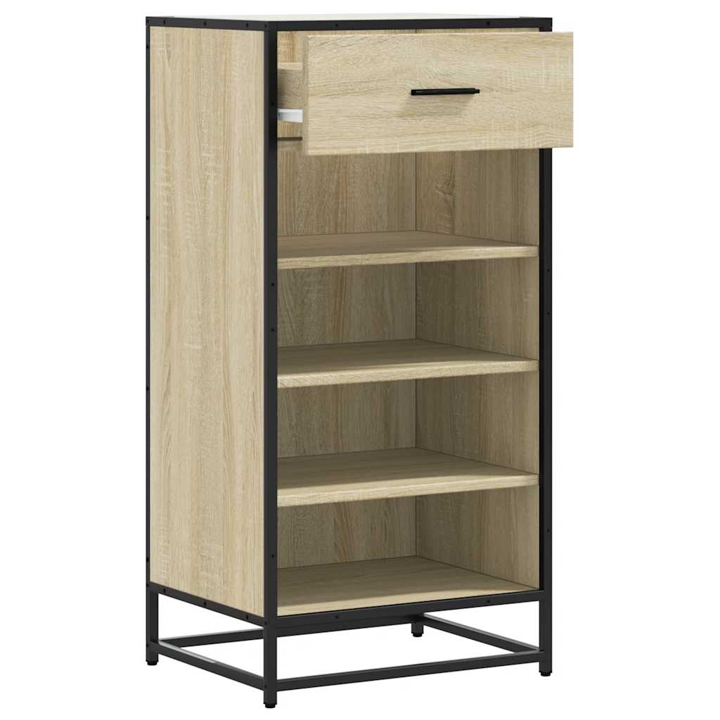 Schoenenrek 48x38x97,5 cm bewerkt hout sonoma eikenkleurig