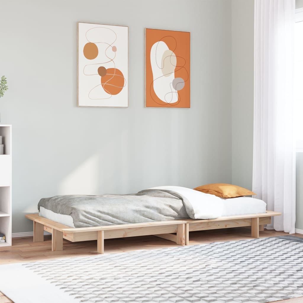 Bedframe zonder matras massief grenenhout 100x200 cm Bedden & bedframes | Creëer jouw Trendy Thuis | Gratis bezorgd & Retour | Trendy.nl