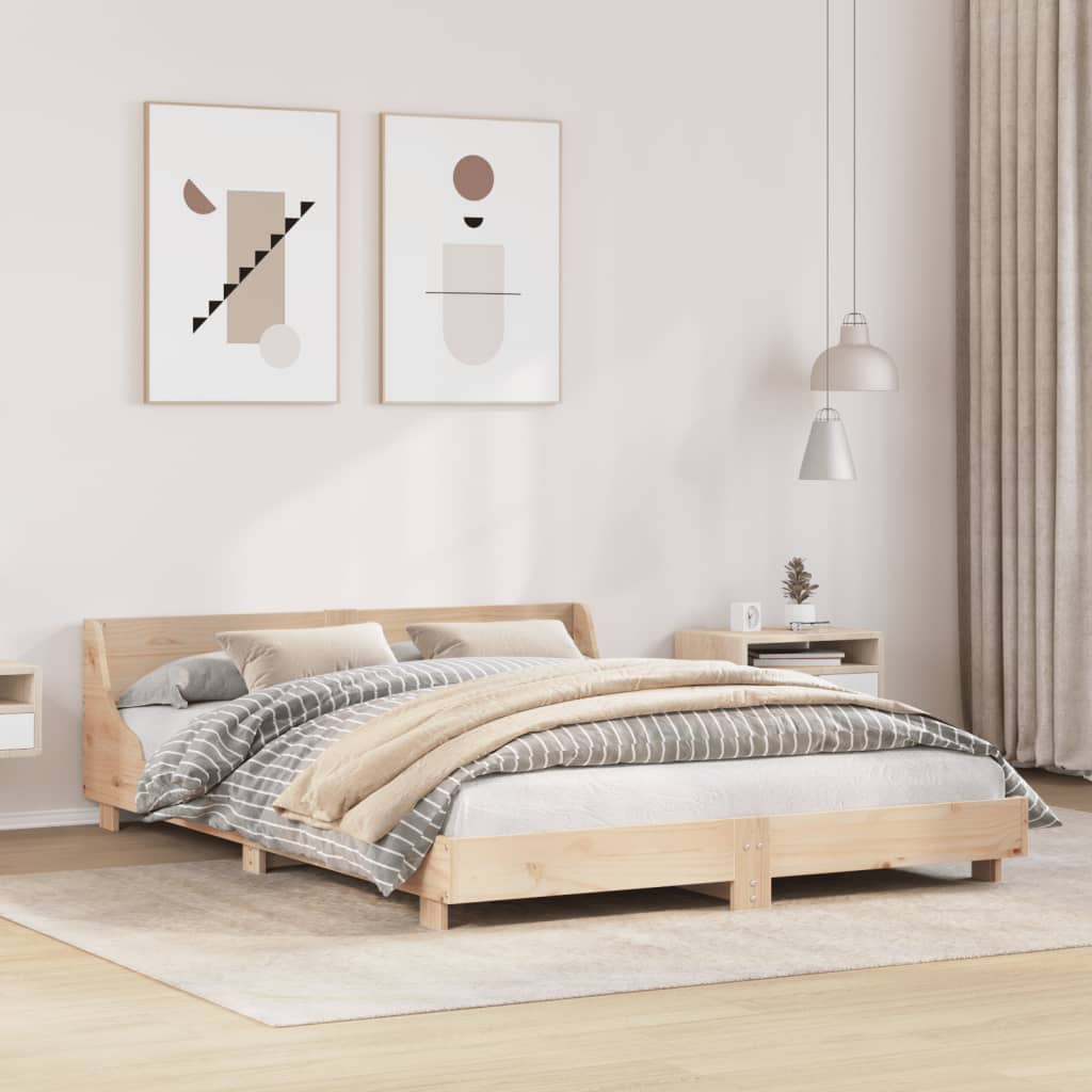 Bedframe zonder matras massief grenenhout 150x200 cm Bedden & bedframes | Creëer jouw Trendy Thuis | Gratis bezorgd & Retour | Trendy.nl