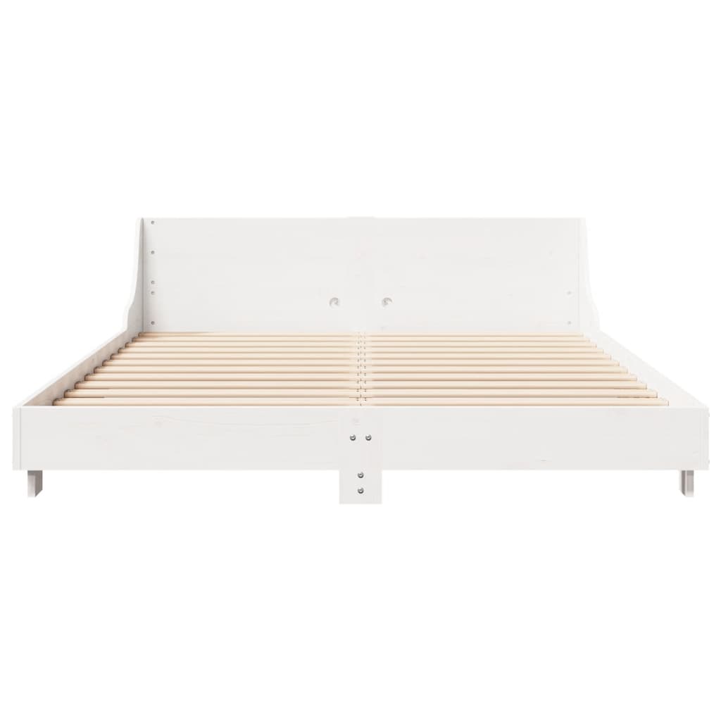 Bedframe zonder matras massief grenenhout wit 120x200 cm Bedden & bedframes | Creëer jouw Trendy Thuis | Gratis bezorgd & Retour | Trendy.nl