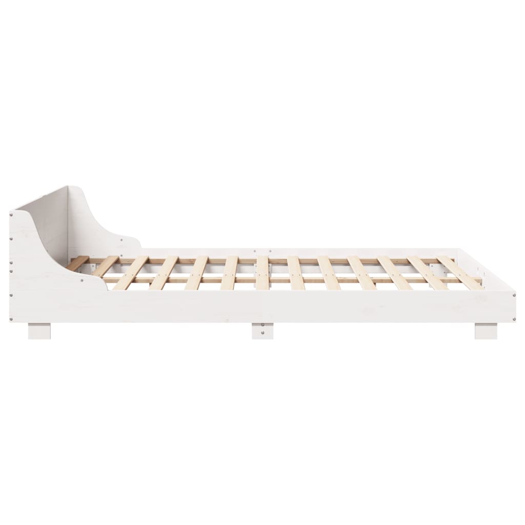 Bedframe zonder matras massief grenenhout wit 120x200 cm Bedden & bedframes | Creëer jouw Trendy Thuis | Gratis bezorgd & Retour | Trendy.nl