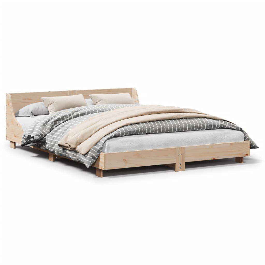 Bedframe zonder matras massief grenenhout 140x190 cm Bedden & bedframes | Creëer jouw Trendy Thuis | Gratis bezorgd & Retour | Trendy.nl