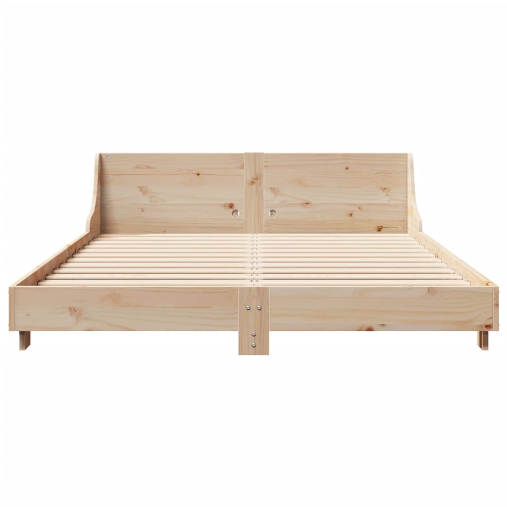 Bedframe zonder matras massief grenenhout 135x190 cm Bedden & bedframes | Creëer jouw Trendy Thuis | Gratis bezorgd & Retour | Trendy.nl