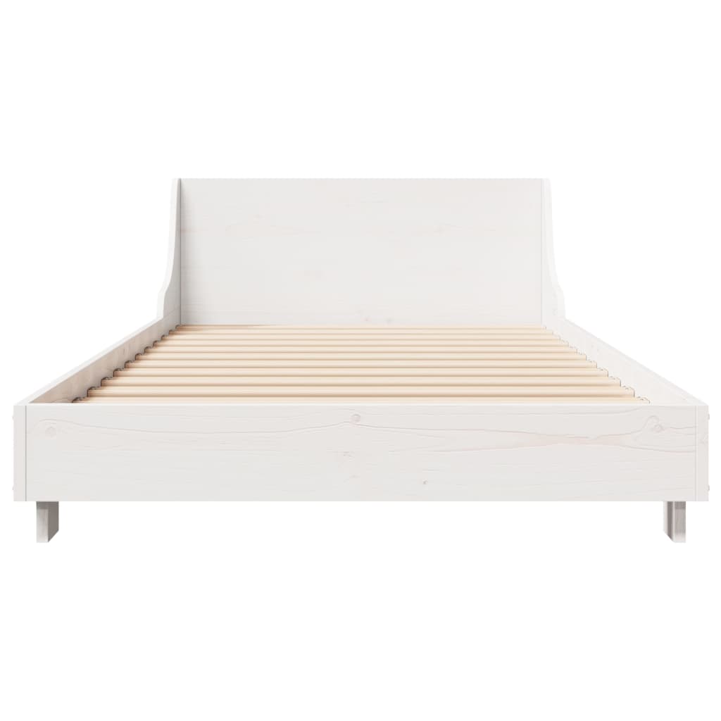 Bedframe zonder matras massief grenenhout wit 75x190 cm Bedden & bedframes | Creëer jouw Trendy Thuis | Gratis bezorgd & Retour | Trendy.nl