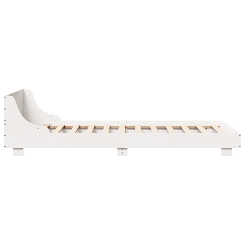 Bedframe zonder matras massief grenenhout wit 75x190 cm Bedden & bedframes | Creëer jouw Trendy Thuis | Gratis bezorgd & Retour | Trendy.nl