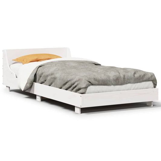 Bedframe zonder matras massief grenenhout wit 75x190 cm Bedden & bedframes | Creëer jouw Trendy Thuis | Gratis bezorgd & Retour | Trendy.nl