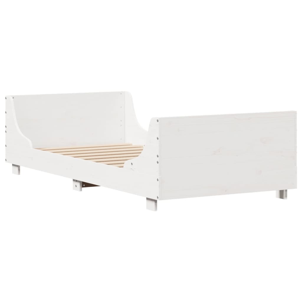 Bedframe zonder matras massief grenenhout wit 90x200 cm Bedden & bedframes | Creëer jouw Trendy Thuis | Gratis bezorgd & Retour | Trendy.nl