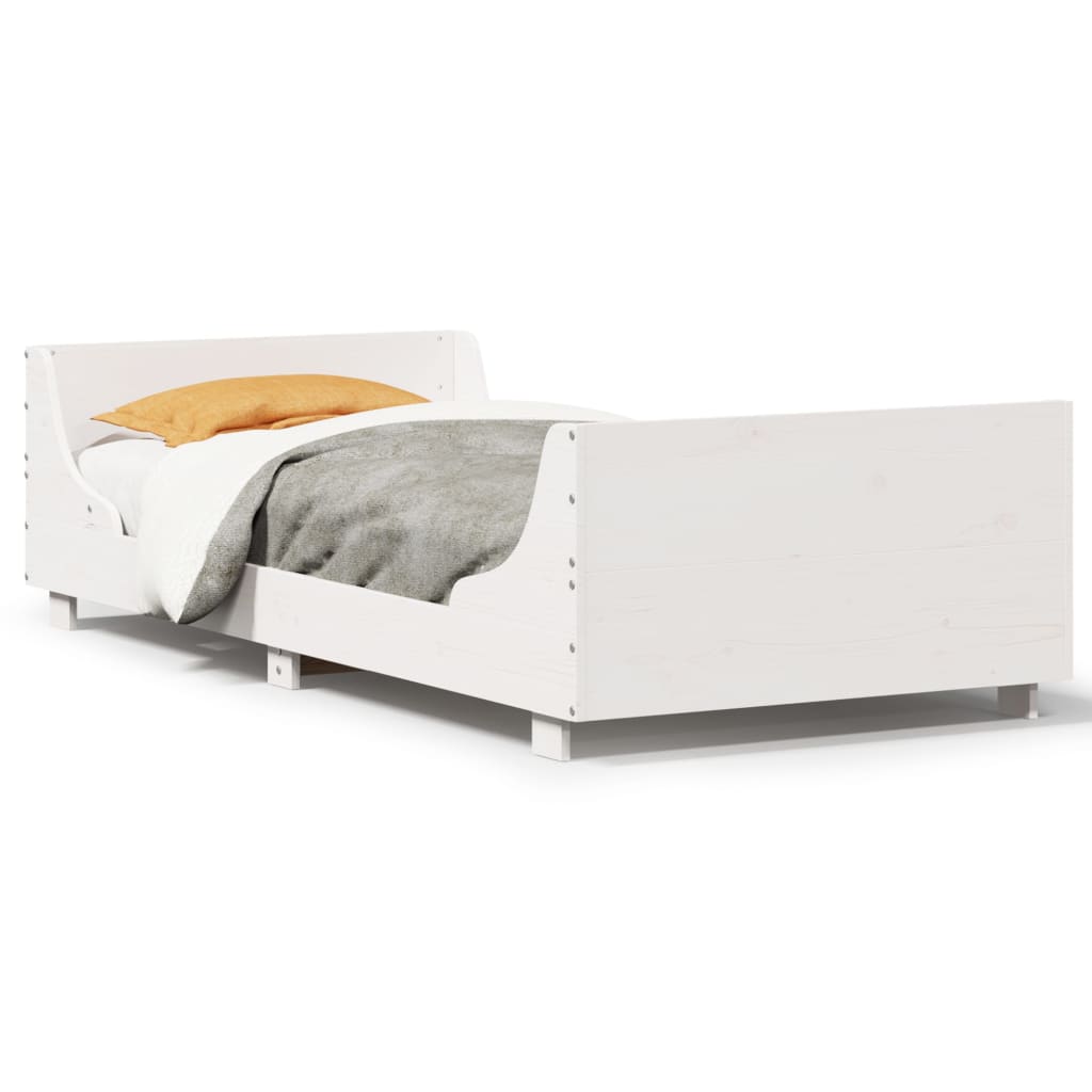 Bedframe zonder matras massief grenenhout wit 90x190 cm Bedden & bedframes | Creëer jouw Trendy Thuis | Gratis bezorgd & Retour | Trendy.nl