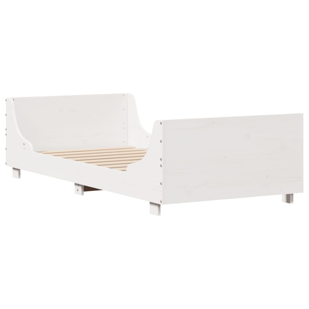 Bedframe zonder matras massief grenenhout wit 90x190 cm Bedden & bedframes | Creëer jouw Trendy Thuis | Gratis bezorgd & Retour | Trendy.nl