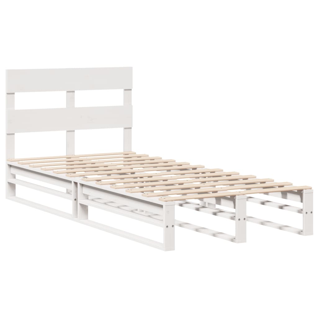 Bedframe zonder matras massief grenenhout wit 90x190 cm Bedden & bedframes | Creëer jouw Trendy Thuis | Gratis bezorgd & Retour | Trendy.nl