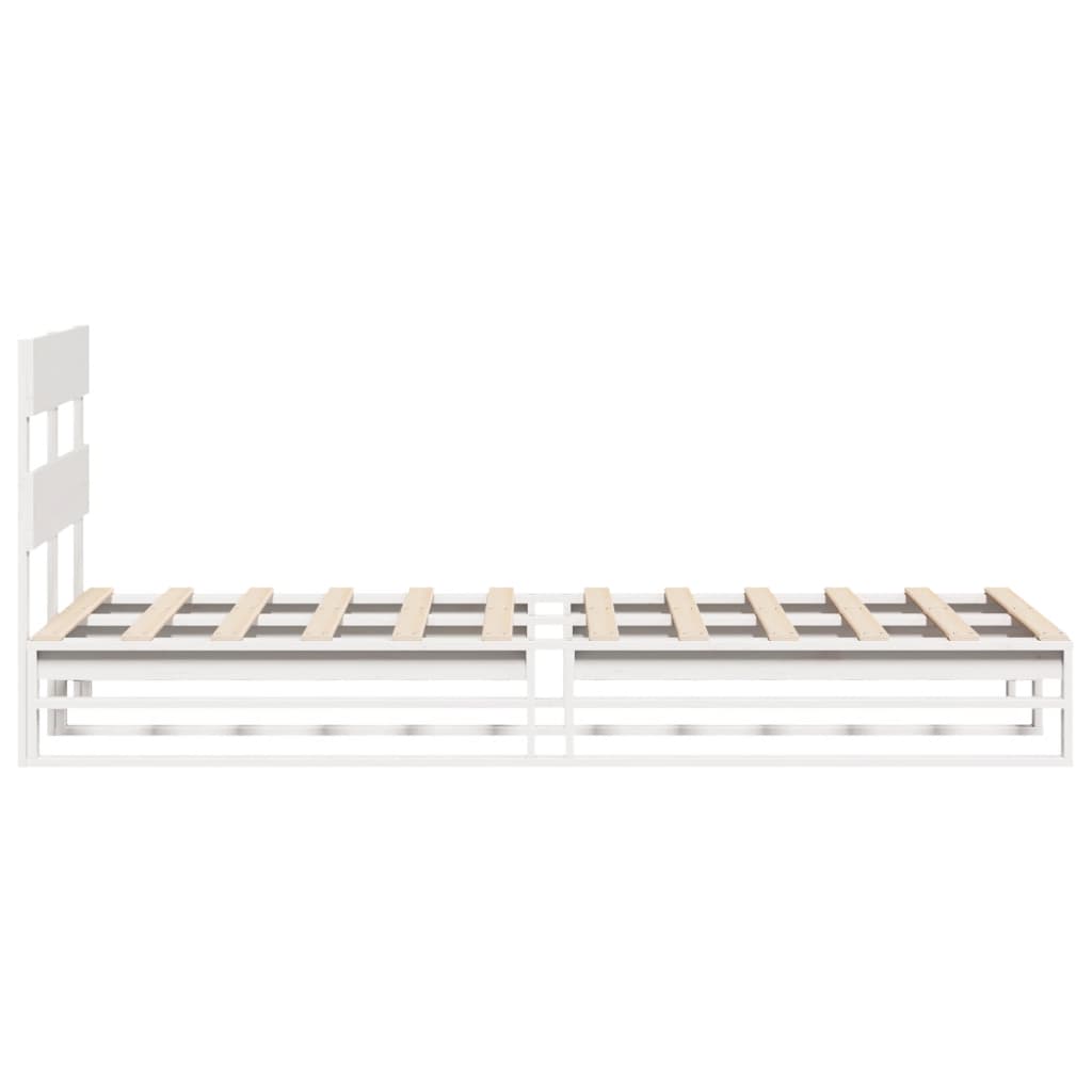 Bedframe zonder matras massief grenenhout wit 90x190 cm Bedden & bedframes | Creëer jouw Trendy Thuis | Gratis bezorgd & Retour | Trendy.nl