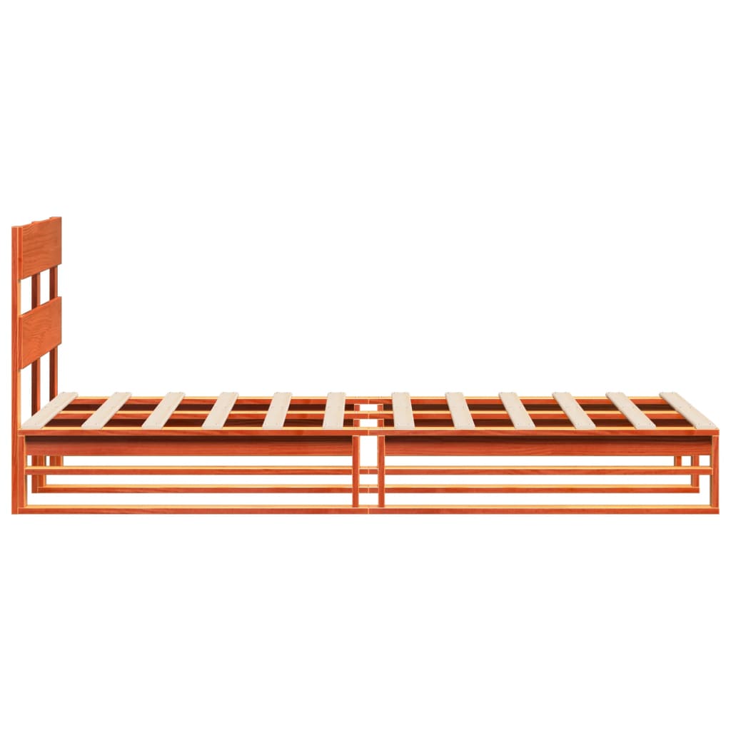 Bedframe zonder matras massief grenenhout wasbruin 90x190 cm Bedden & bedframes | Creëer jouw Trendy Thuis | Gratis bezorgd & Retour | Trendy.nl