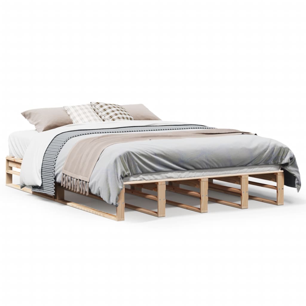 Bedframe zonder matras massief grenenhout 120x190 cm Bedden & bedframes | Creëer jouw Trendy Thuis | Gratis bezorgd & Retour | Trendy.nl