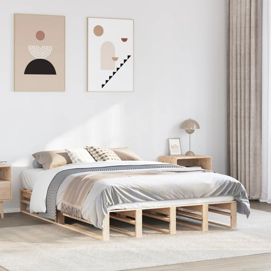 Bedframe zonder matras massief grenenhout 120x190 cm Bedden & bedframes | Creëer jouw Trendy Thuis | Gratis bezorgd & Retour | Trendy.nl