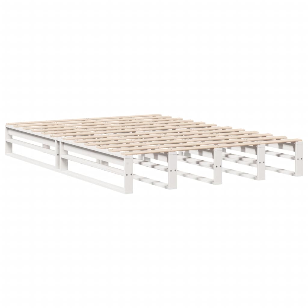 Bedframe zonder matras massief grenenhout wit 120x190 cm Bedden & bedframes | Creëer jouw Trendy Thuis | Gratis bezorgd & Retour | Trendy.nl