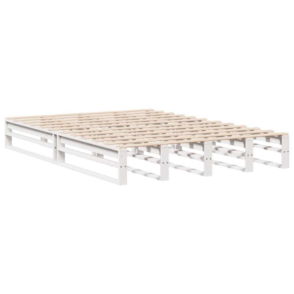 Bedframe zonder matras massief grenenhout wit 120x190 cm Bedden & bedframes | Creëer jouw Trendy Thuis | Gratis bezorgd & Retour | Trendy.nl