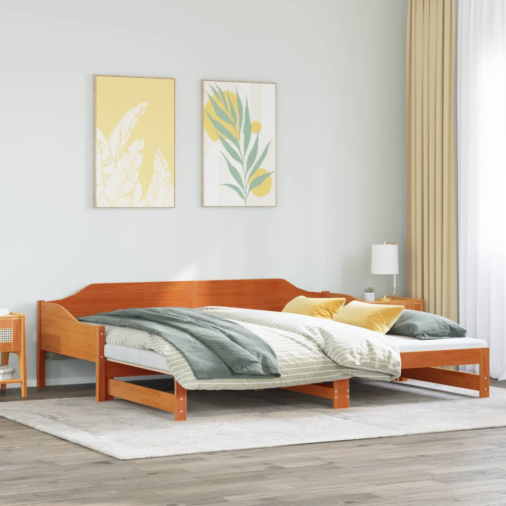 Slaapbank met onderschuifbed 90x190 cm massief grenenhout Bedden & bedframes | Creëer jouw Trendy Thuis | Gratis bezorgd & Retour | Trendy.nl