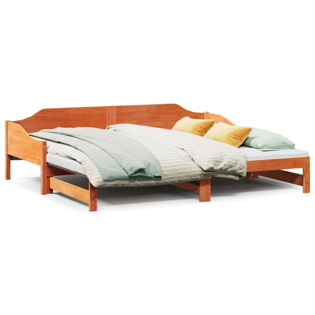 Slaapbank met onderschuifbed 90x190 cm massief grenenhout Bedden & bedframes | Creëer jouw Trendy Thuis | Gratis bezorgd & Retour | Trendy.nl