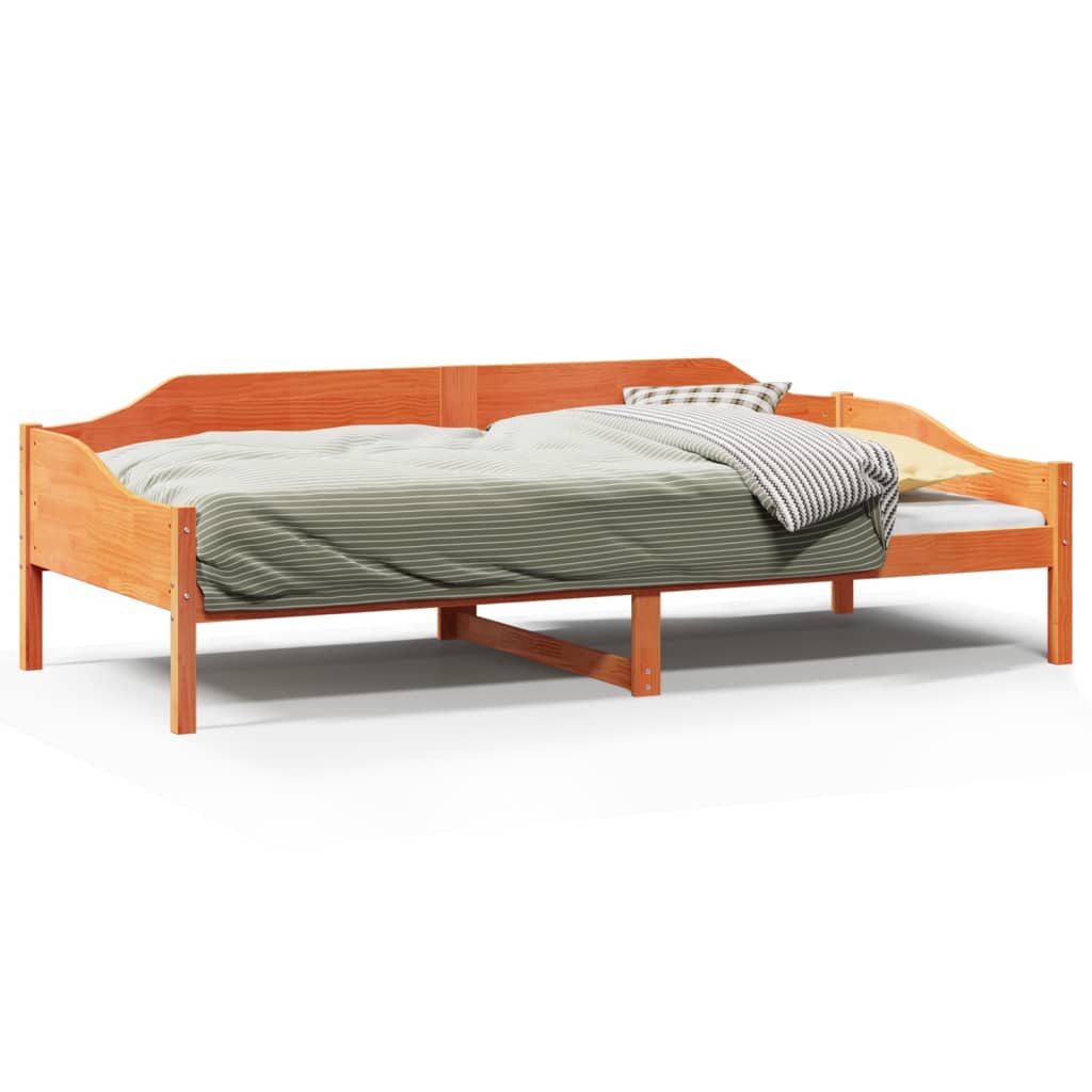 Bedframe zonder matras massief grenenhout wasbruin 90x190 cm Bedden & bedframes | Creëer jouw Trendy Thuis | Gratis bezorgd & Retour | Trendy.nl