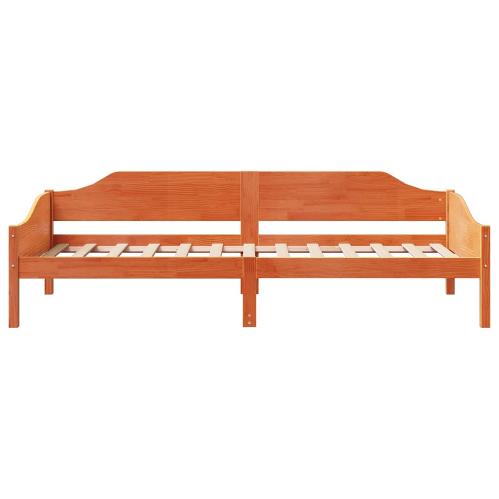 Bedframe zonder matras massief grenenhout wasbruin 90x190 cm Bedden & bedframes | Creëer jouw Trendy Thuis | Gratis bezorgd & Retour | Trendy.nl