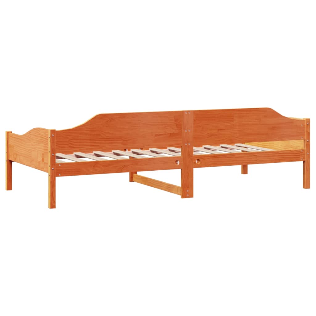 Bedframe zonder matras massief grenenhout wasbruin 90x190 cm Bedden & bedframes | Creëer jouw Trendy Thuis | Gratis bezorgd & Retour | Trendy.nl