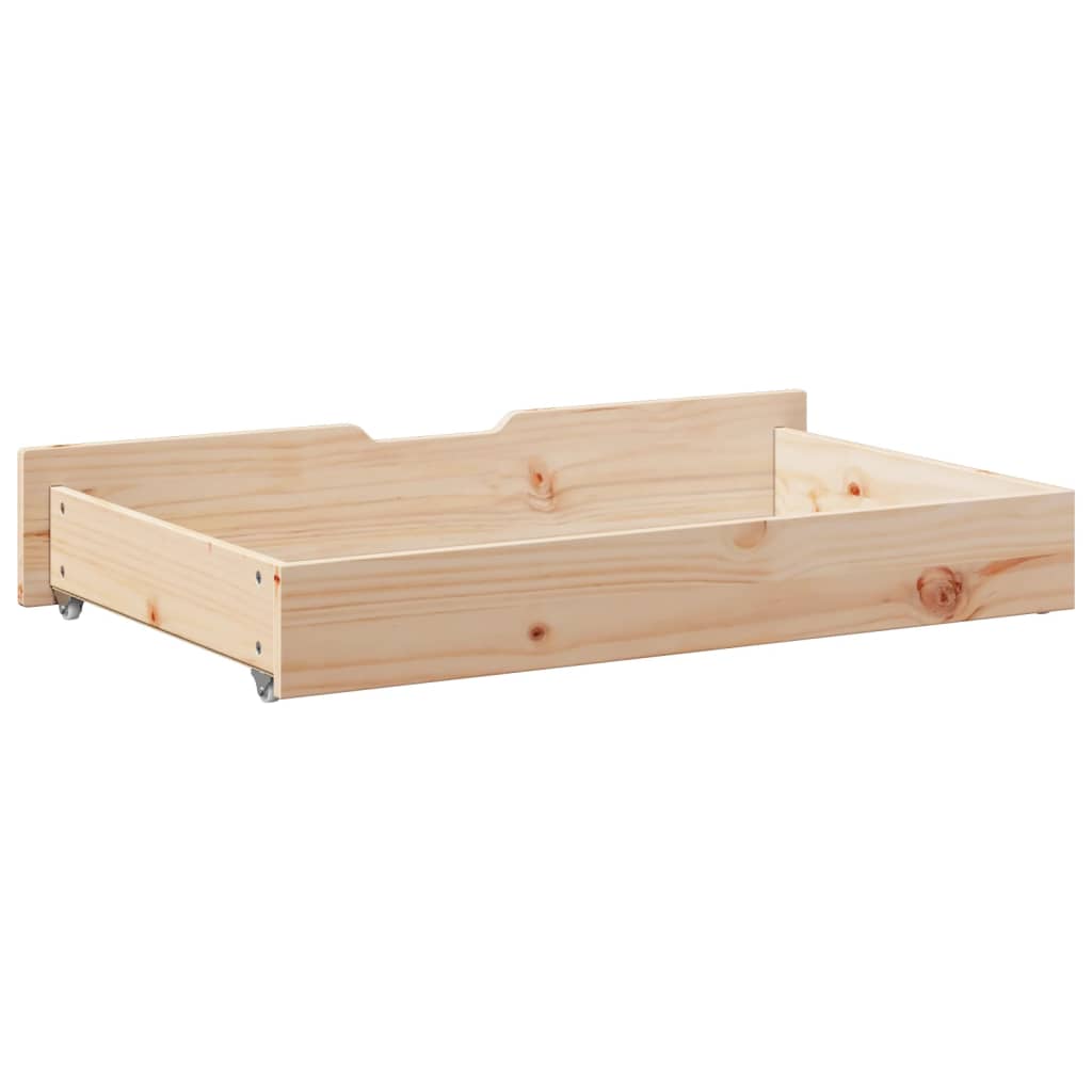 Bedlades 2 st met wieltjes 95x55x16 cm massief grenenhout Opbergladen voor huishoudelijke artikelen | Creëer jouw Trendy Thuis | Gratis bezorgd & Retour | Trendy.nl