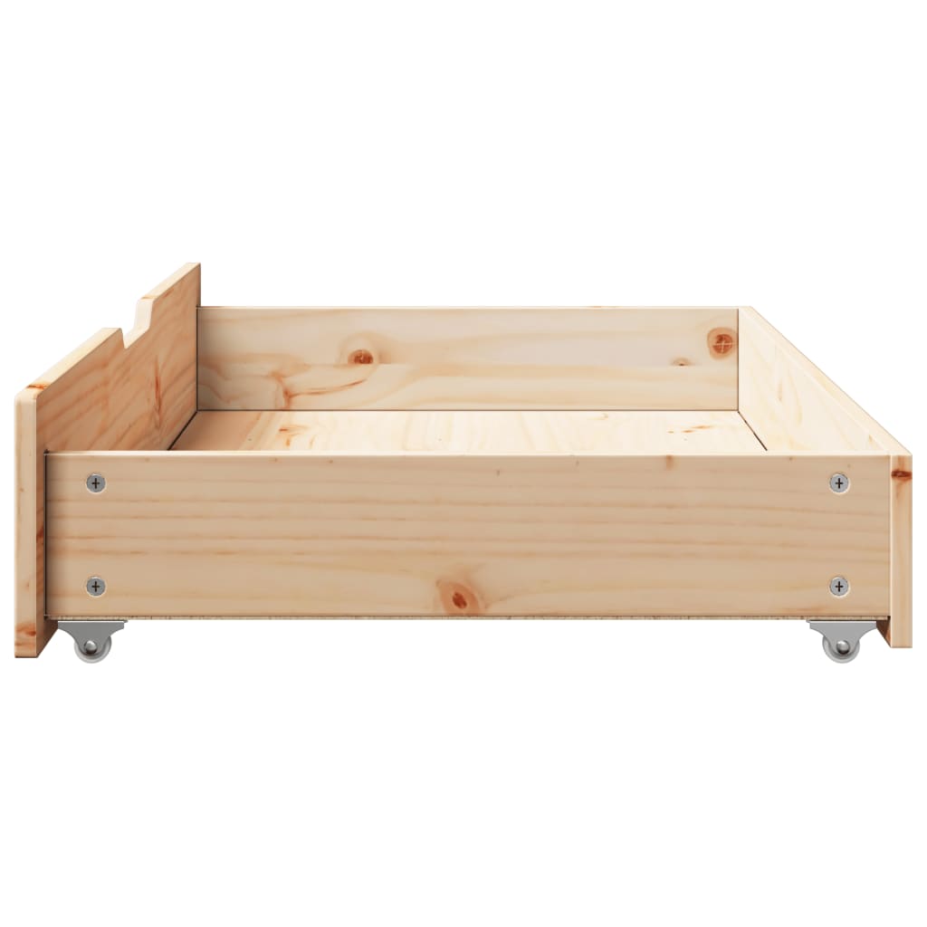 Bedlades 2 st met wieltjes 90x55x16 cm massief grenenhout Opbergladen voor huishoudelijke artikelen | Creëer jouw Trendy Thuis | Gratis bezorgd & Retour | Trendy.nl