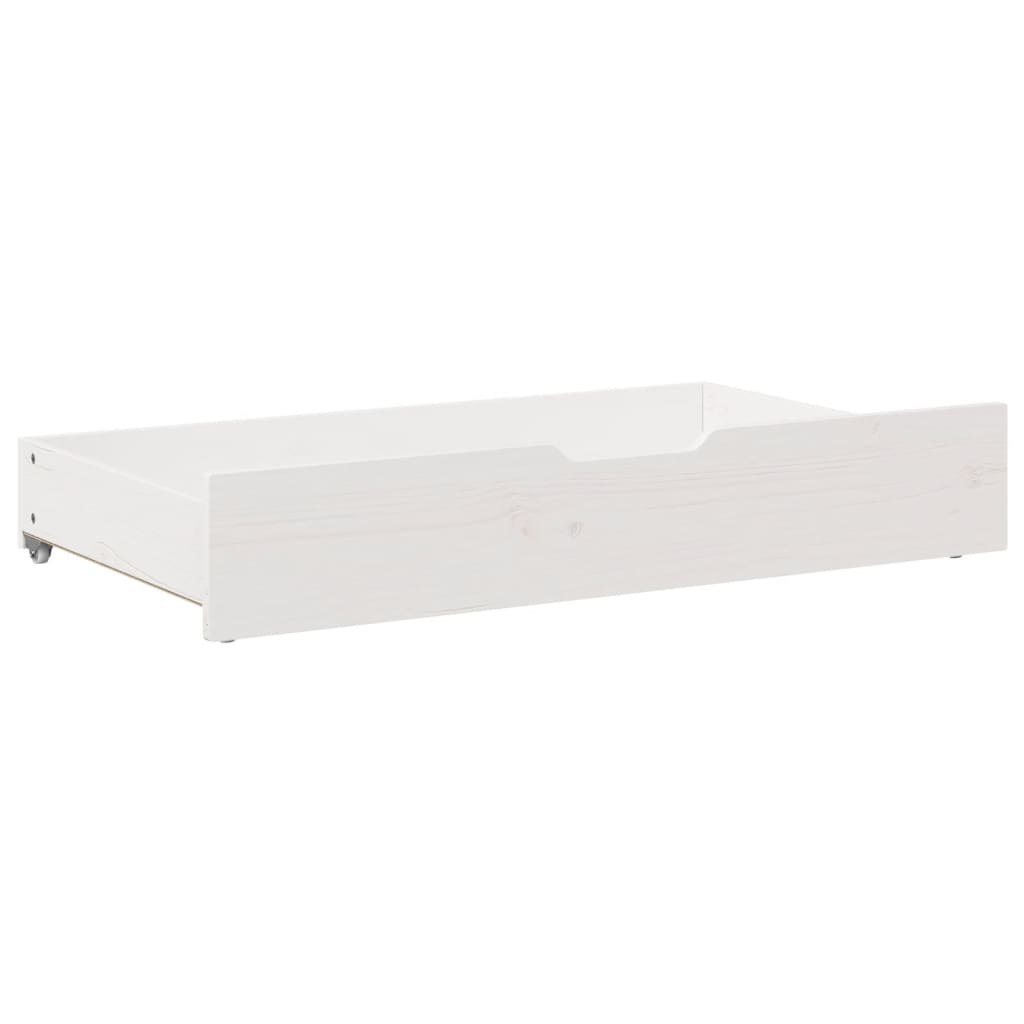 Bedlades 2 st 90x55x16 cm massief grenenhout wit Opbergladen voor huishoudelijke artikelen | Creëer jouw Trendy Thuis | Gratis bezorgd & Retour | Trendy.nl