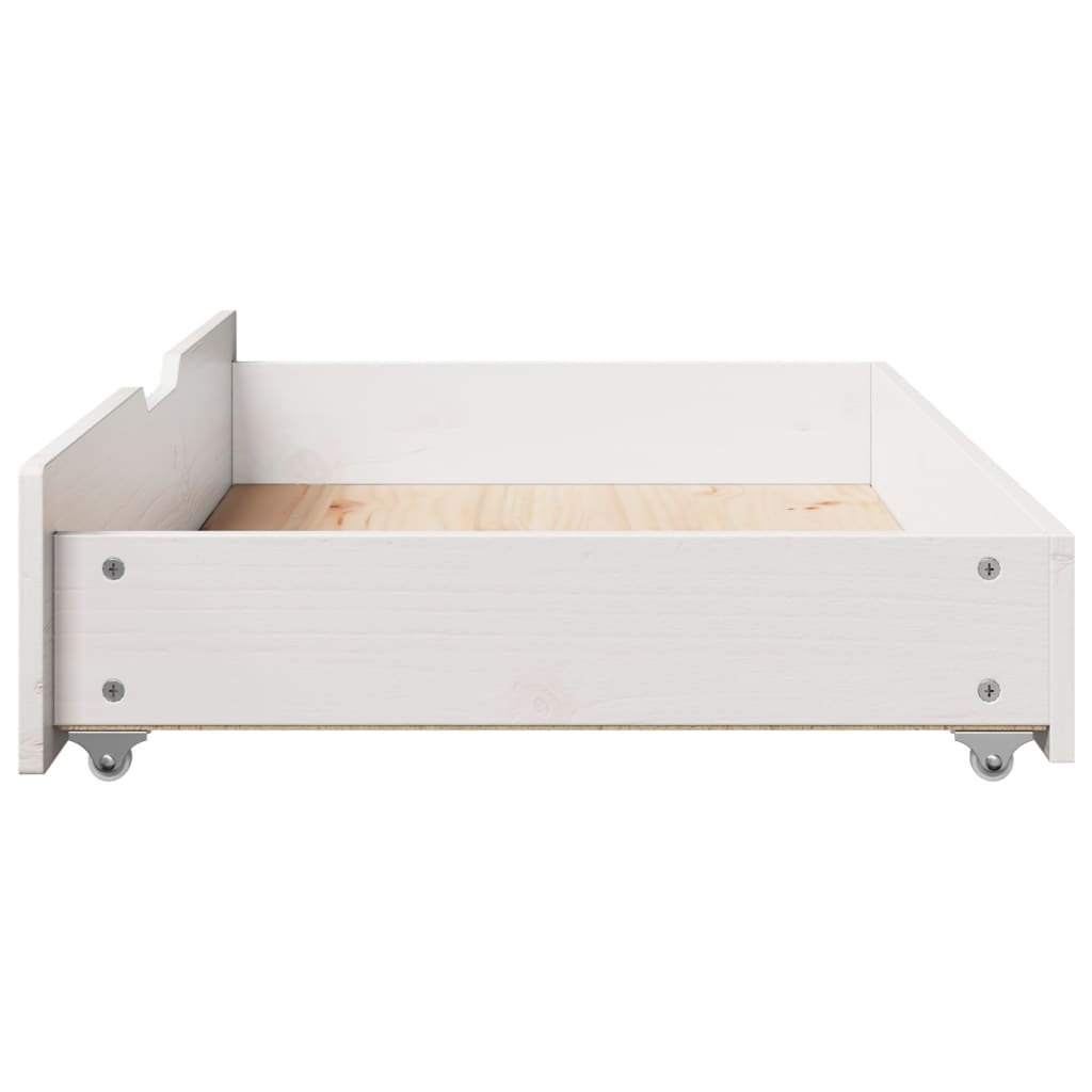 Bedlades 2 st 90x55x16 cm massief grenenhout wit Opbergladen voor huishoudelijke artikelen | Creëer jouw Trendy Thuis | Gratis bezorgd & Retour | Trendy.nl