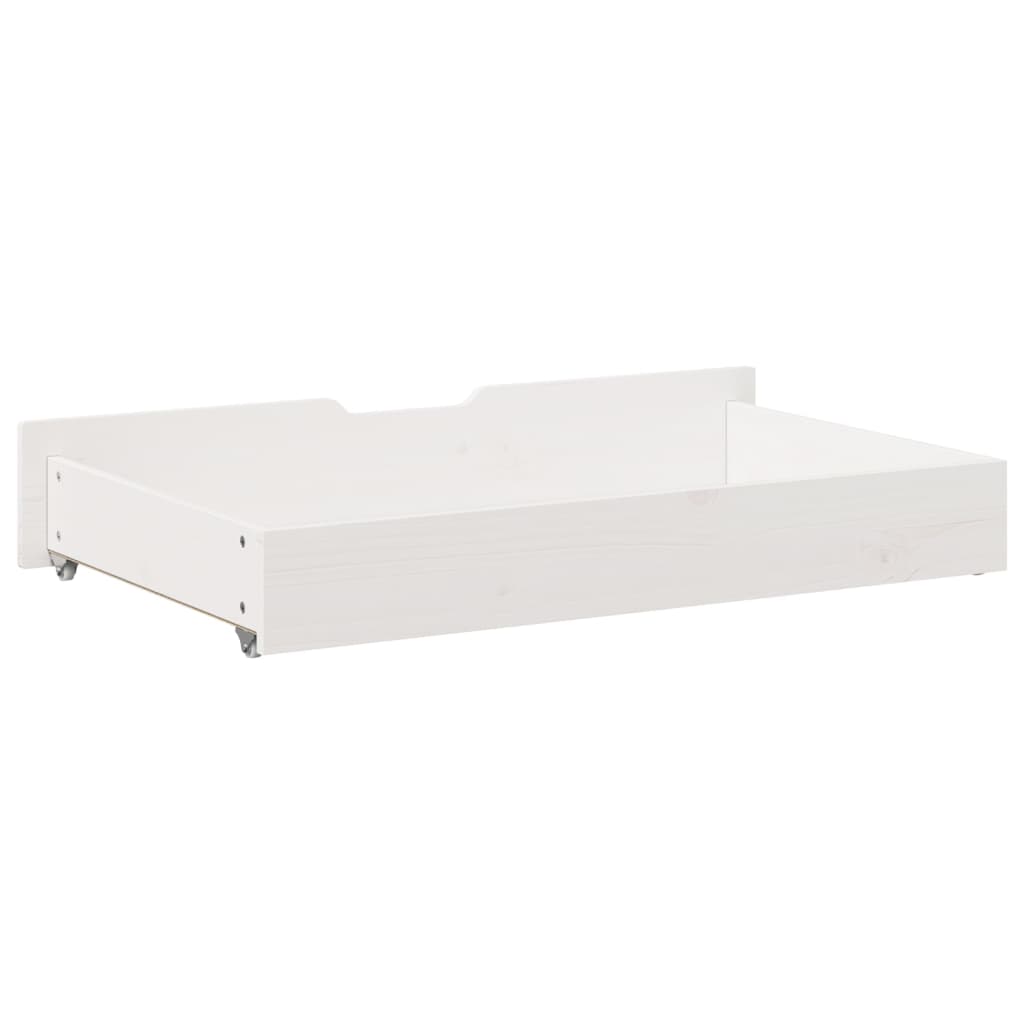 Bedlades 2 st 90x55x16 cm massief grenenhout wit Opbergladen voor huishoudelijke artikelen | Creëer jouw Trendy Thuis | Gratis bezorgd & Retour | Trendy.nl