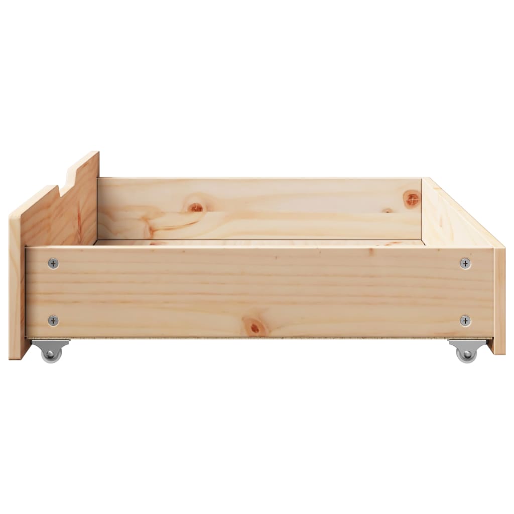 Bedlades 2 st met wieltjes 85x55x16 cm massief grenenhout Opbergladen voor huishoudelijke artikelen | Creëer jouw Trendy Thuis | Gratis bezorgd & Retour | Trendy.nl