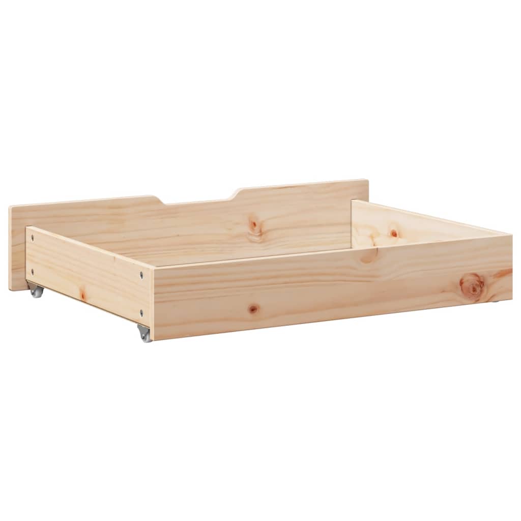 Bedlades 2 st met wieltjes 85x55x16 cm massief grenenhout Opbergladen voor huishoudelijke artikelen | Creëer jouw Trendy Thuis | Gratis bezorgd & Retour | Trendy.nl