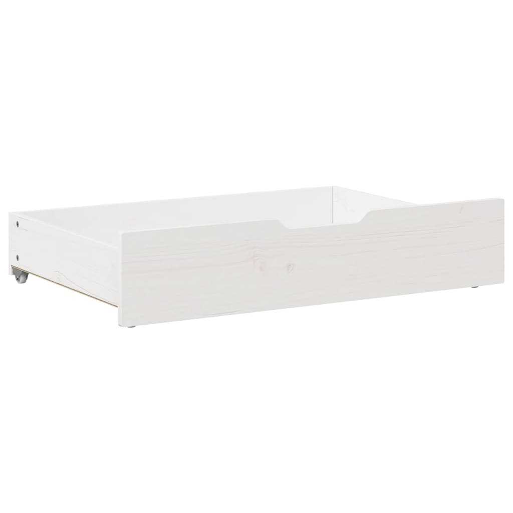 Bedlades 2 st 85x55x16 cm massief grenenhout wit Opbergladen voor huishoudelijke artikelen | Creëer jouw Trendy Thuis | Gratis bezorgd & Retour | Trendy.nl