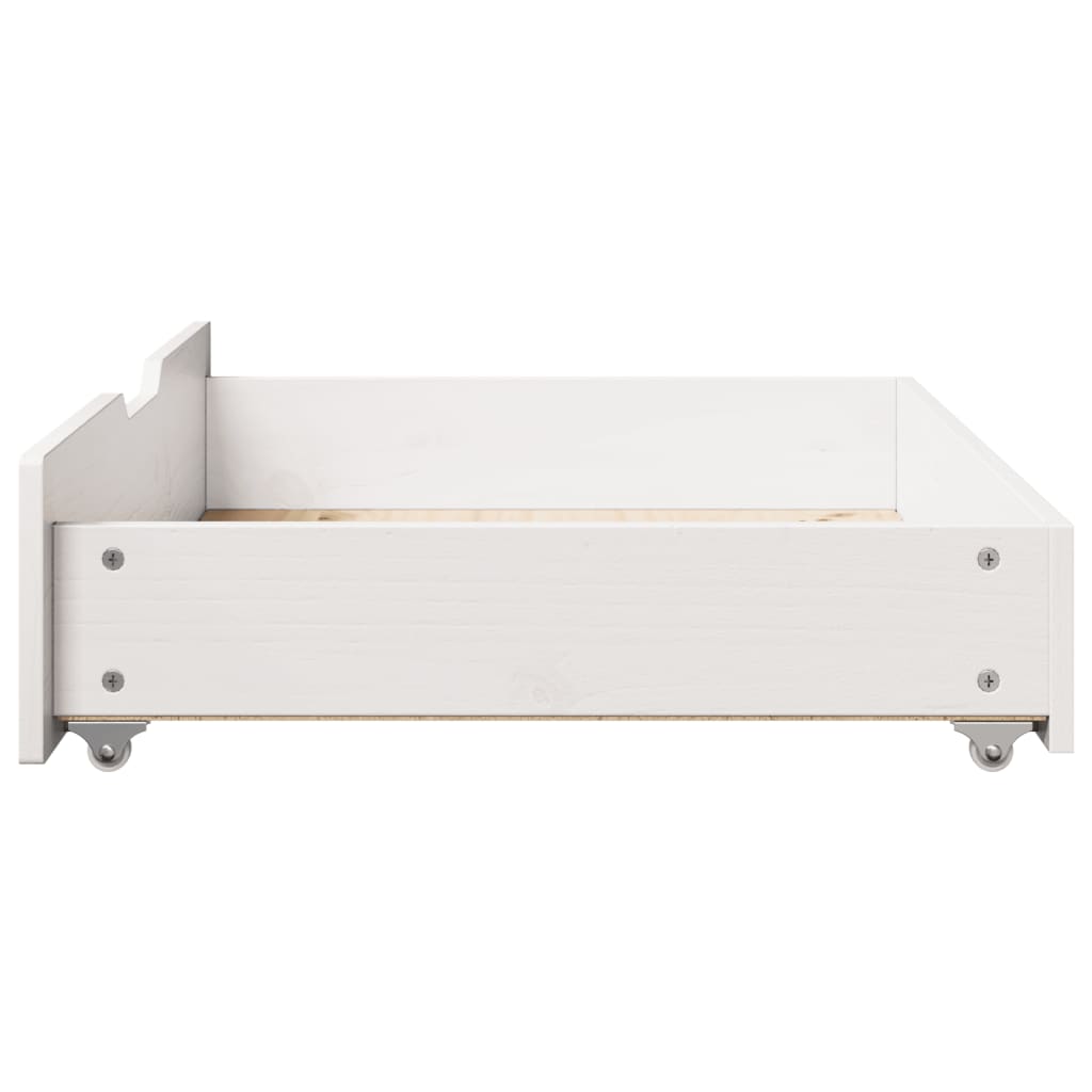 Bedlades 2 st 85x55x16 cm massief grenenhout wit Opbergladen voor huishoudelijke artikelen | Creëer jouw Trendy Thuis | Gratis bezorgd & Retour | Trendy.nl